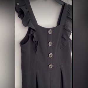 Zunie Black Crepe jumpsuit romper size 12